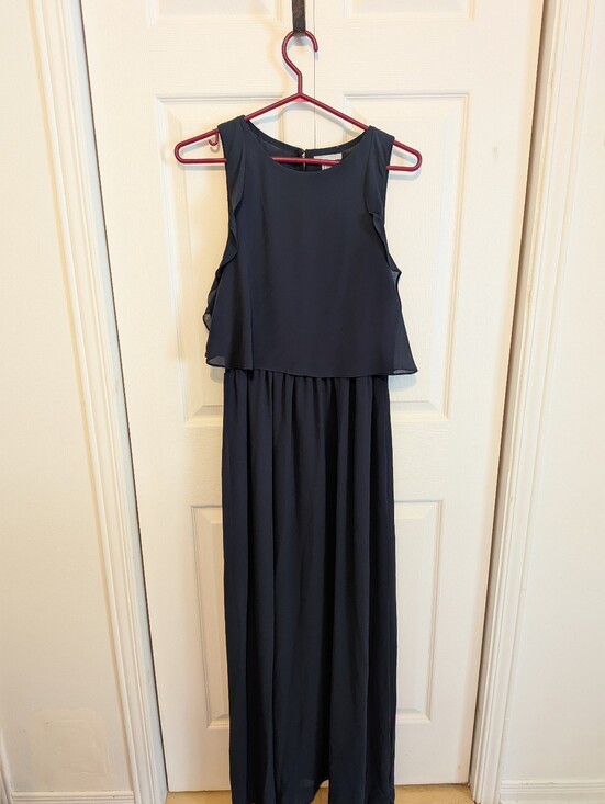 H&M Dresses & Skirts - H&M Navy Blue Sleeveless Layered Maxi Dress